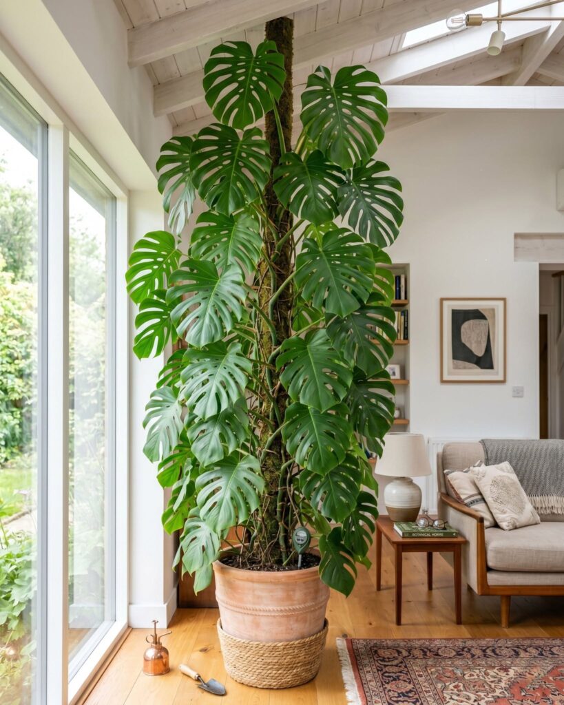 Monstera plant climbing vine